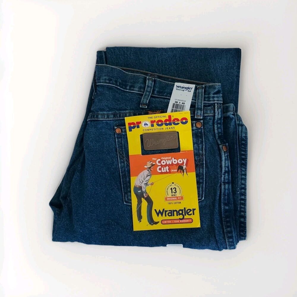 Wrangler Jeans Mens Cowboy Cut 13MWZ Pro Rodeo Original Fit 38 X 40 NEW